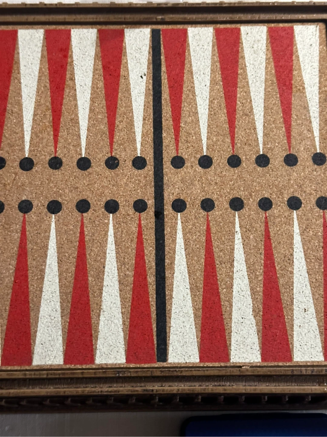 Vintage 1970s Pacific Game Co Cork Backgammon Board Set - photo 4