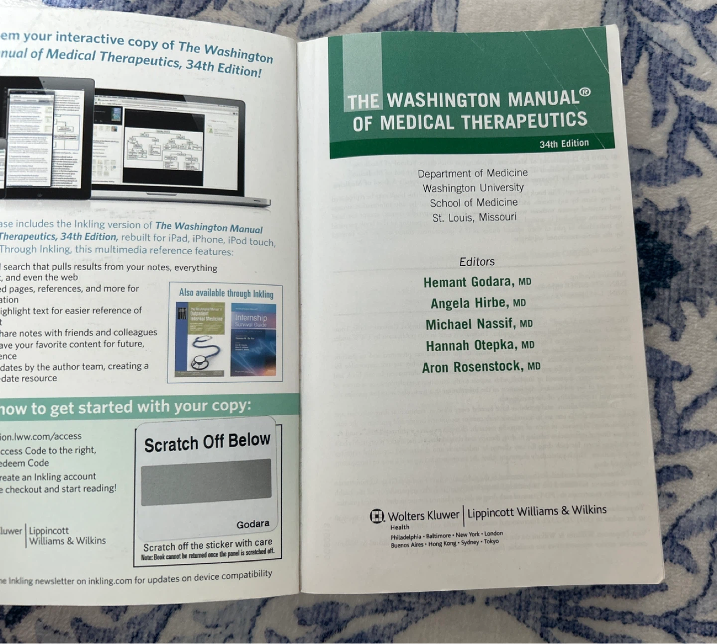 (Paperback) The Washington Manual of Medical Therapeutics - photo 2
