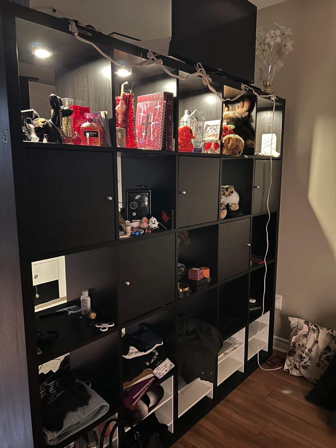 ikea Black Cube Storage Unit with Doors