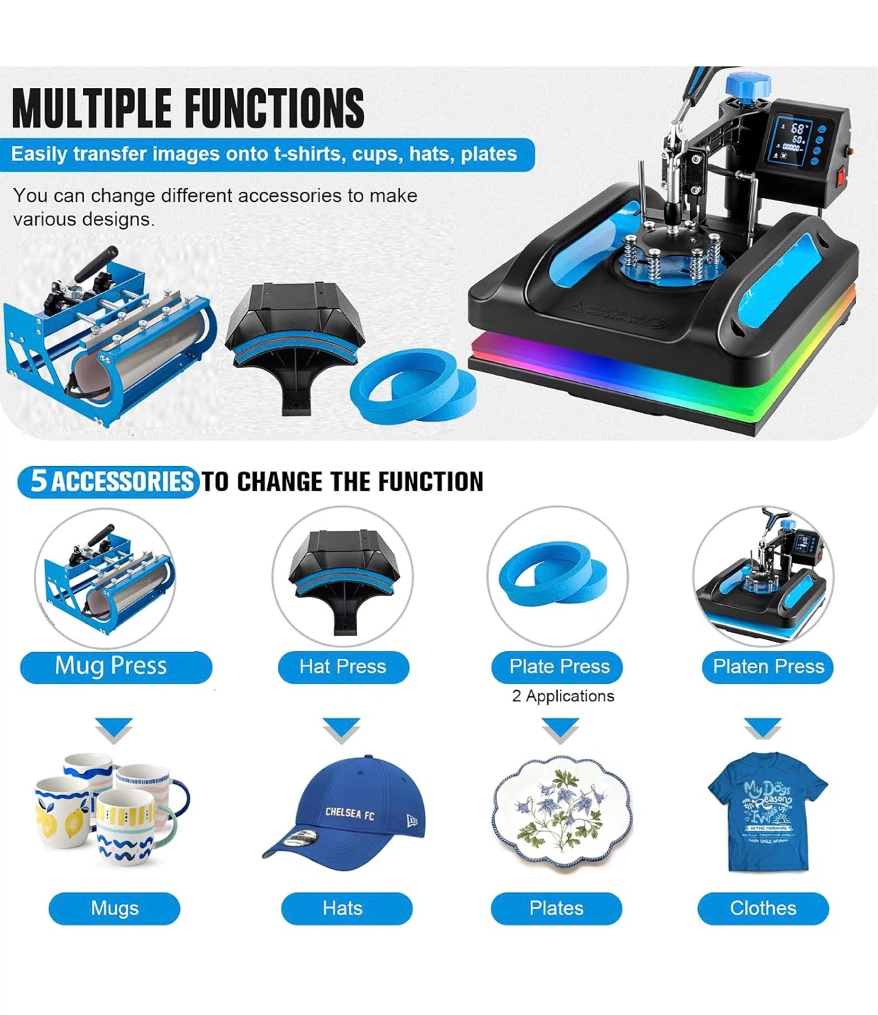 Multifunctional 5-in-1 Heat Press Machine - photo 4