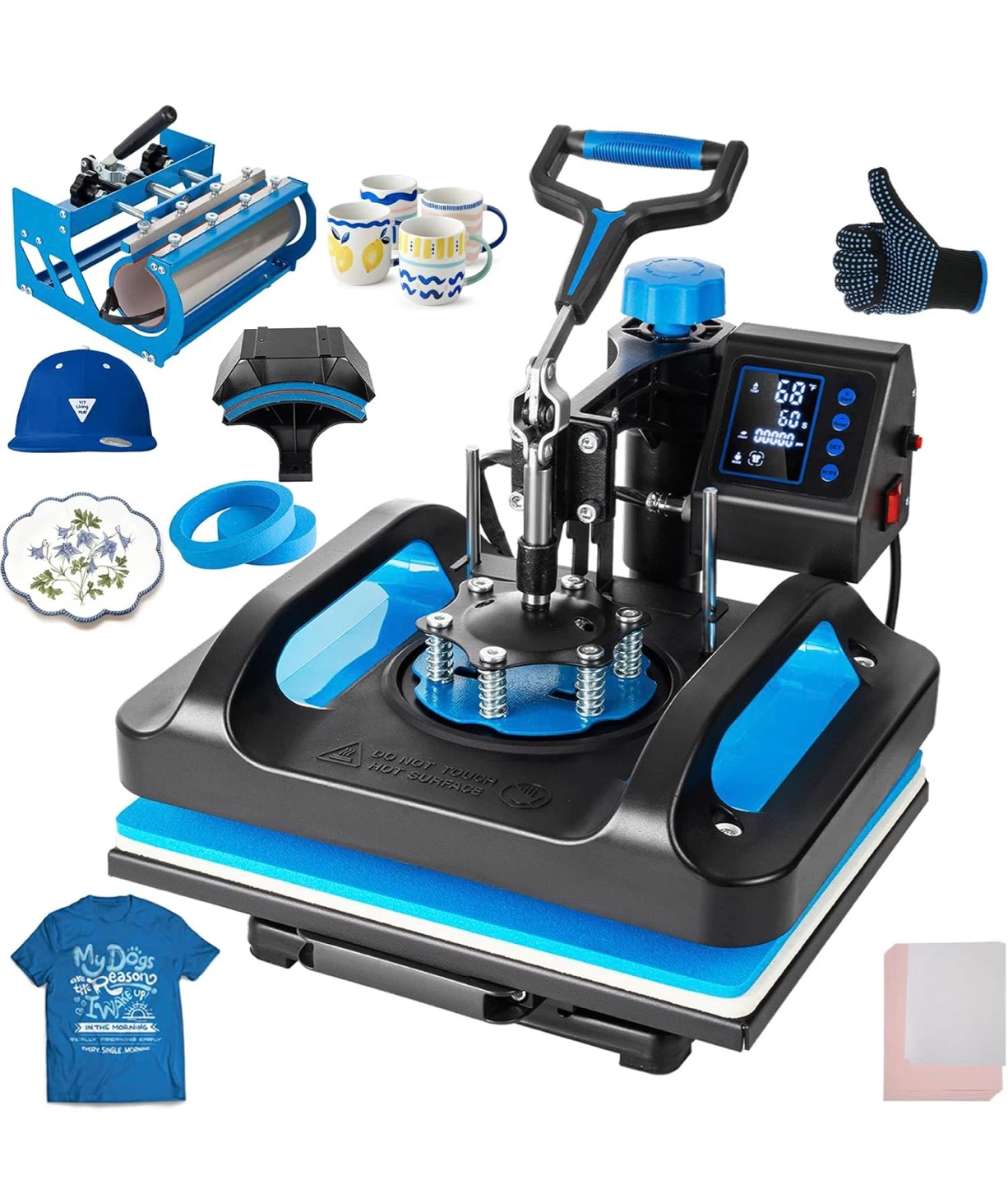 Multifunctional 5-in-1 Heat Press Machine