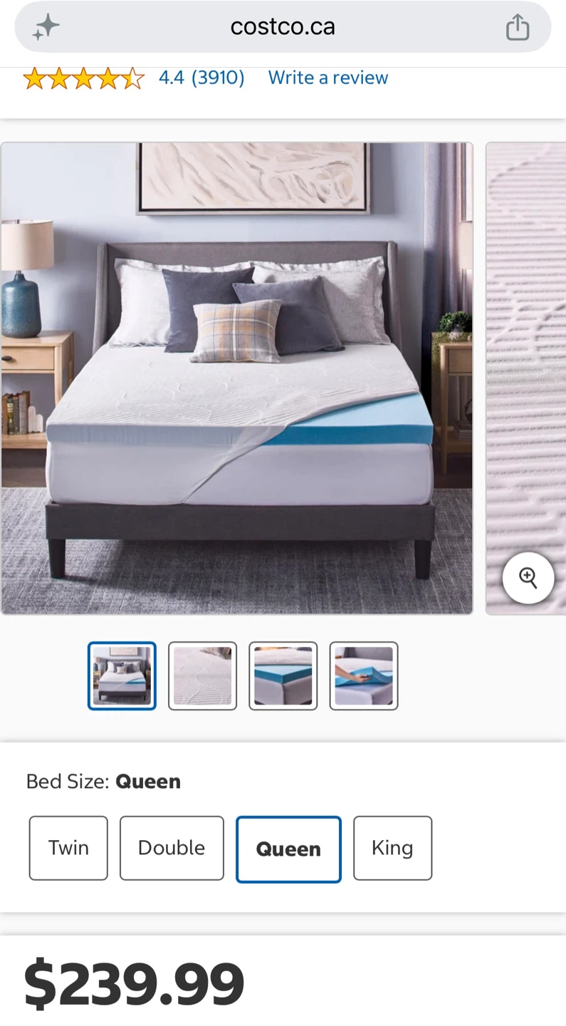 Queen Size Foam Mattress Topper - photo 3