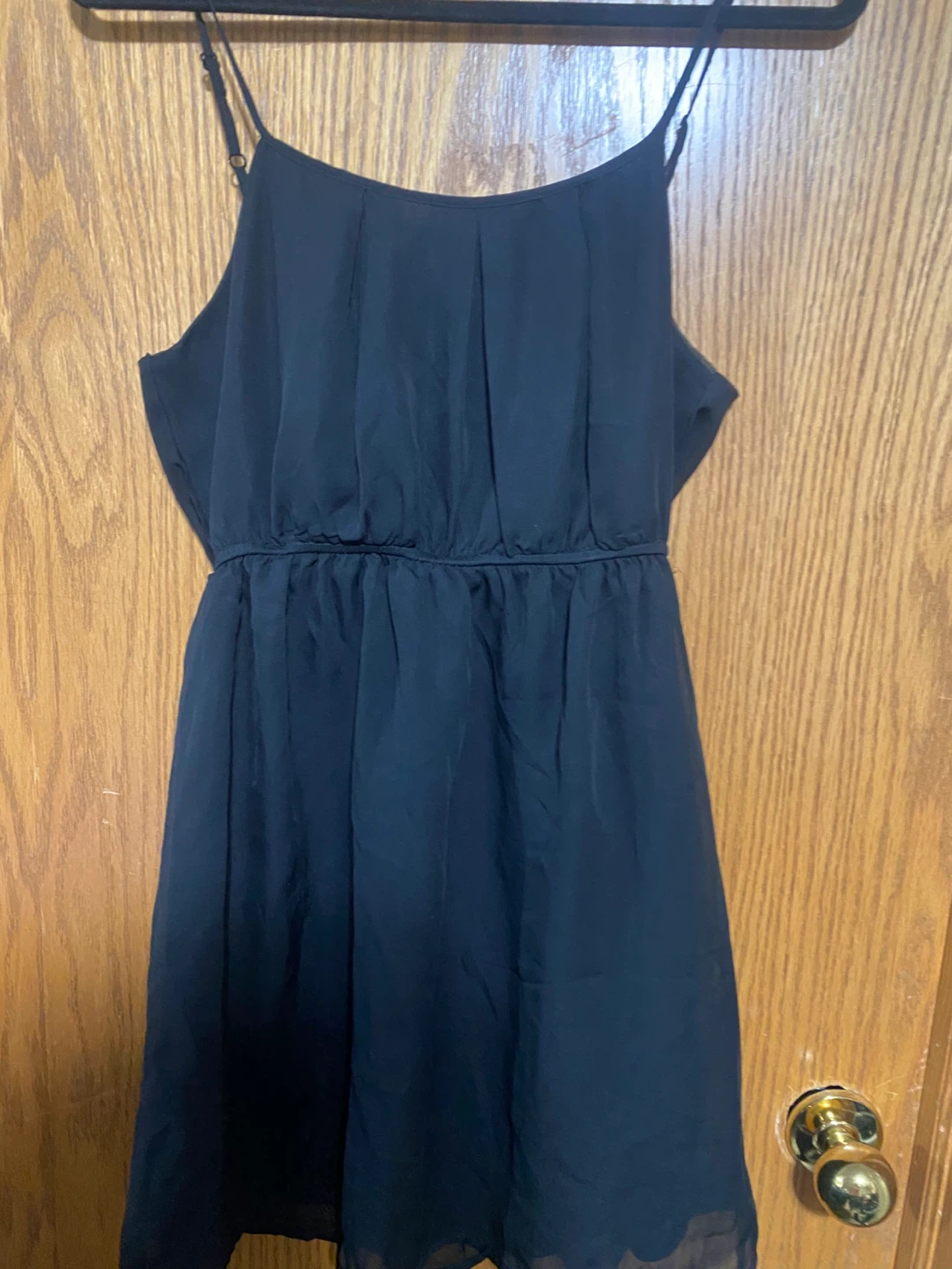 Black Spaghetti Strap Chiffon Dress - photo 2
