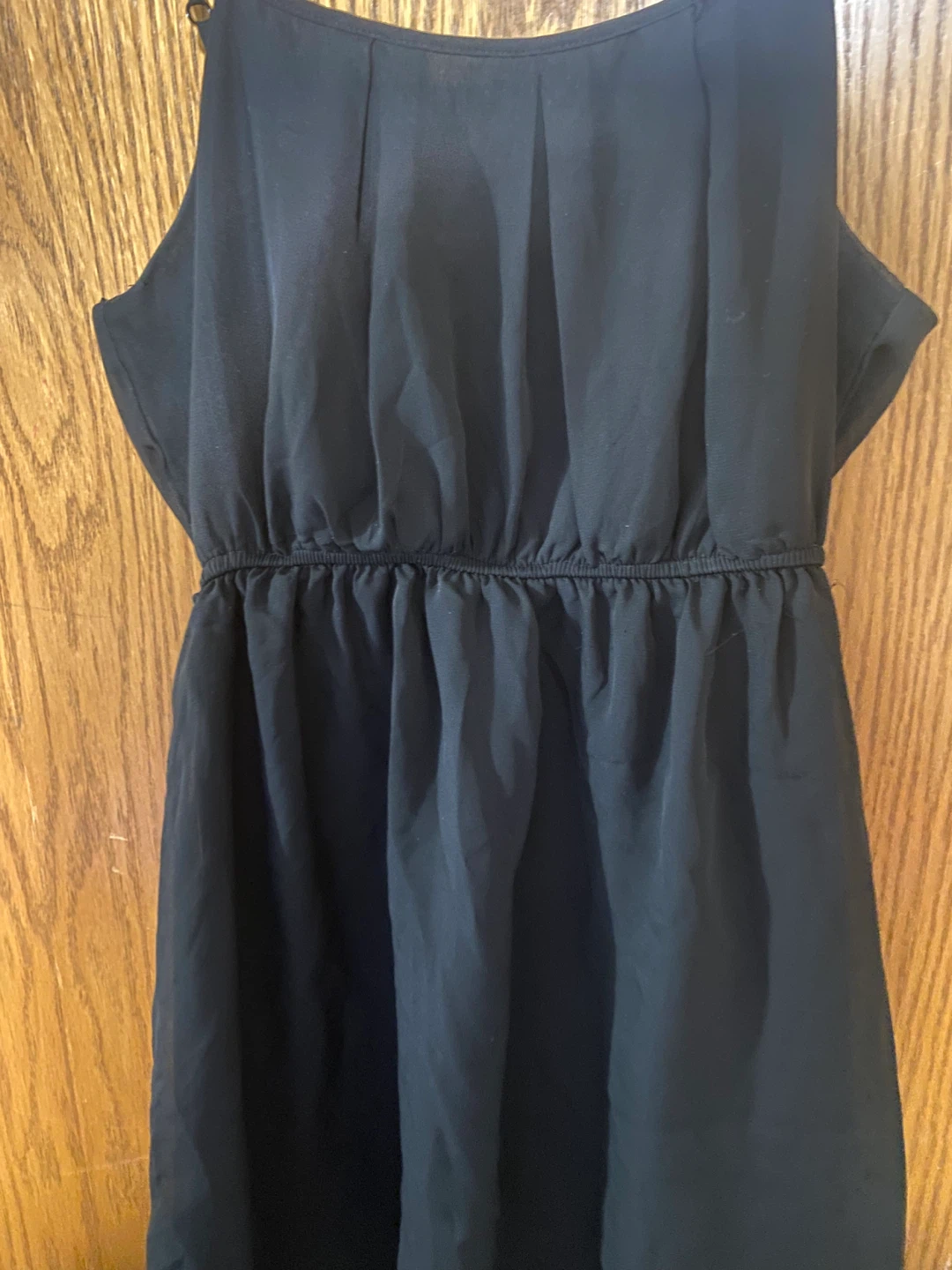 Black Spaghetti Strap Chiffon Dress - photo 3