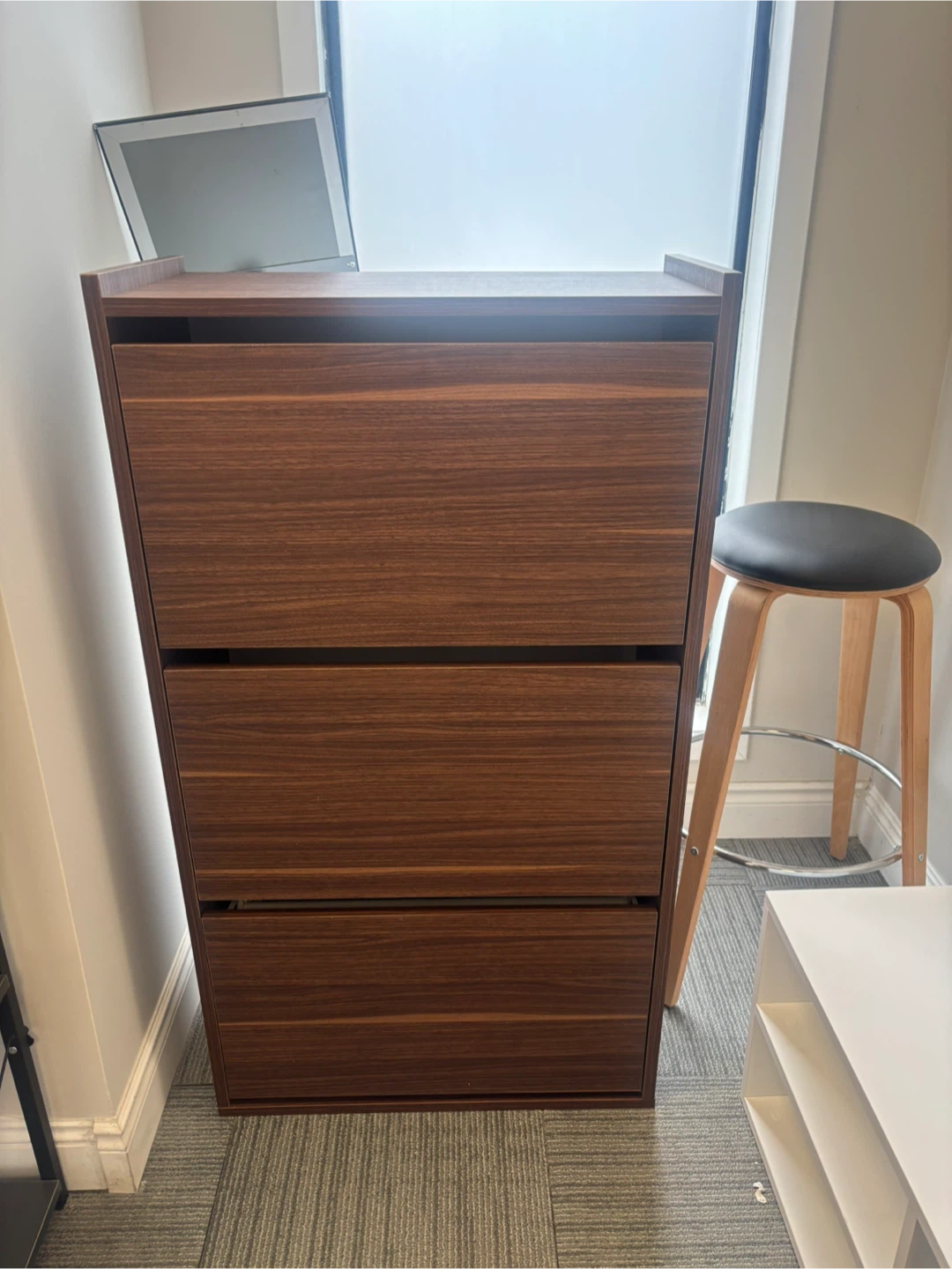 Wooden Shoe Rack with 3 Flip Drawers