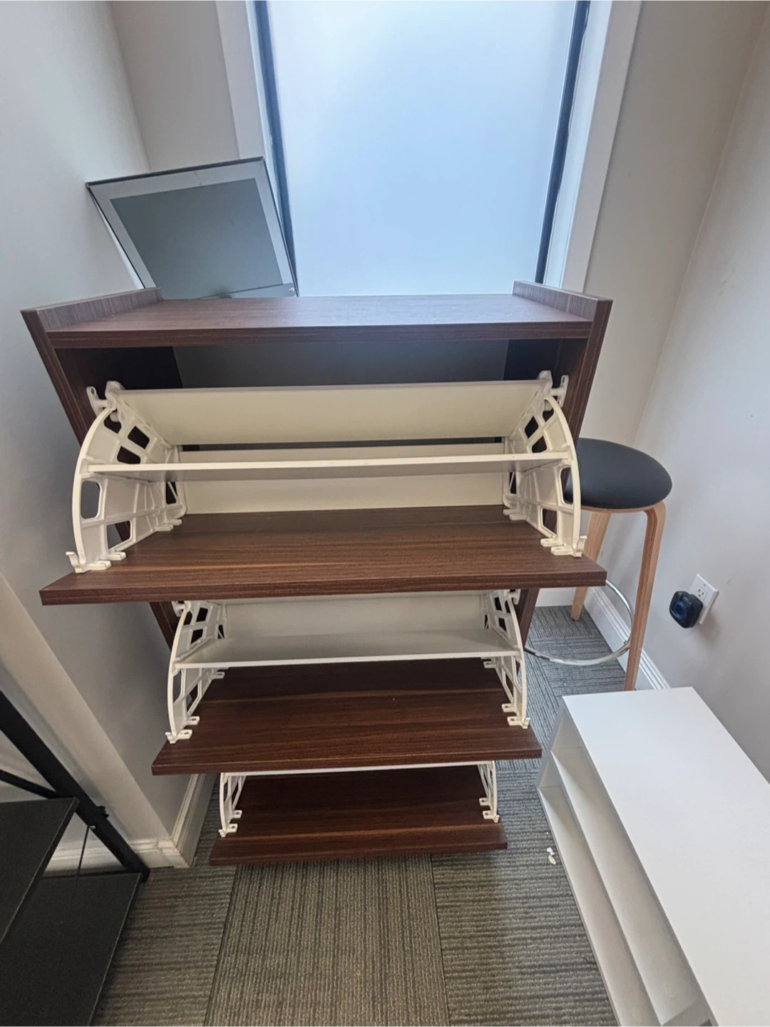 Wooden Shoe Rack with 3 Flip Drawers - photo 3