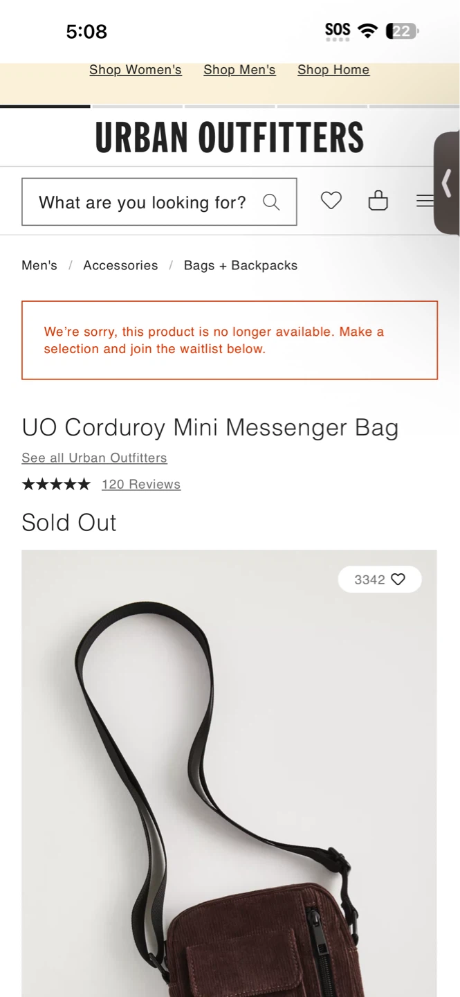 Urban Outfitters Corduroy Mini Messenger Bag - Brown - photo 2