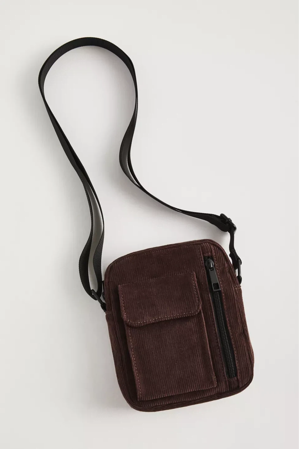 Urban Outfitters Corduroy Mini Messenger Bag - Brown