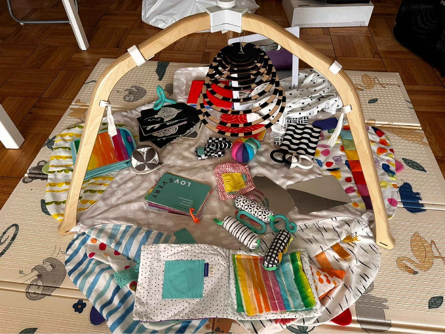 MOVING SALE - LOVEVERY The Play Gym Bundle (Months 0-12+)