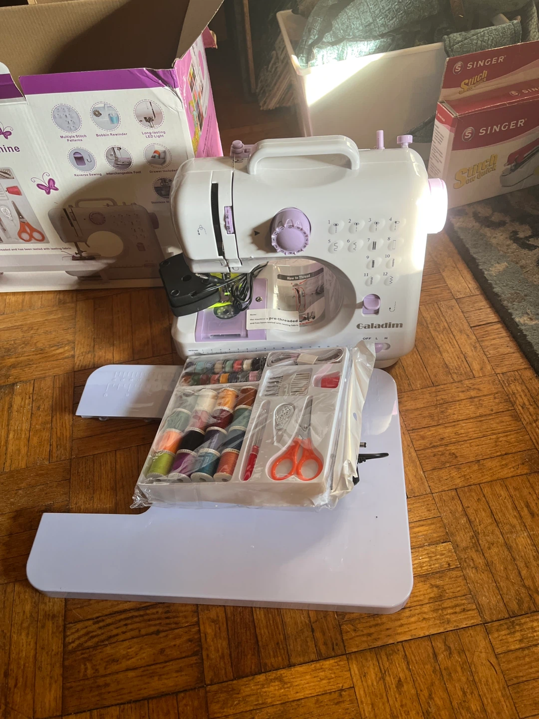 Galadim Portable Sewing Machine with Thread Kit