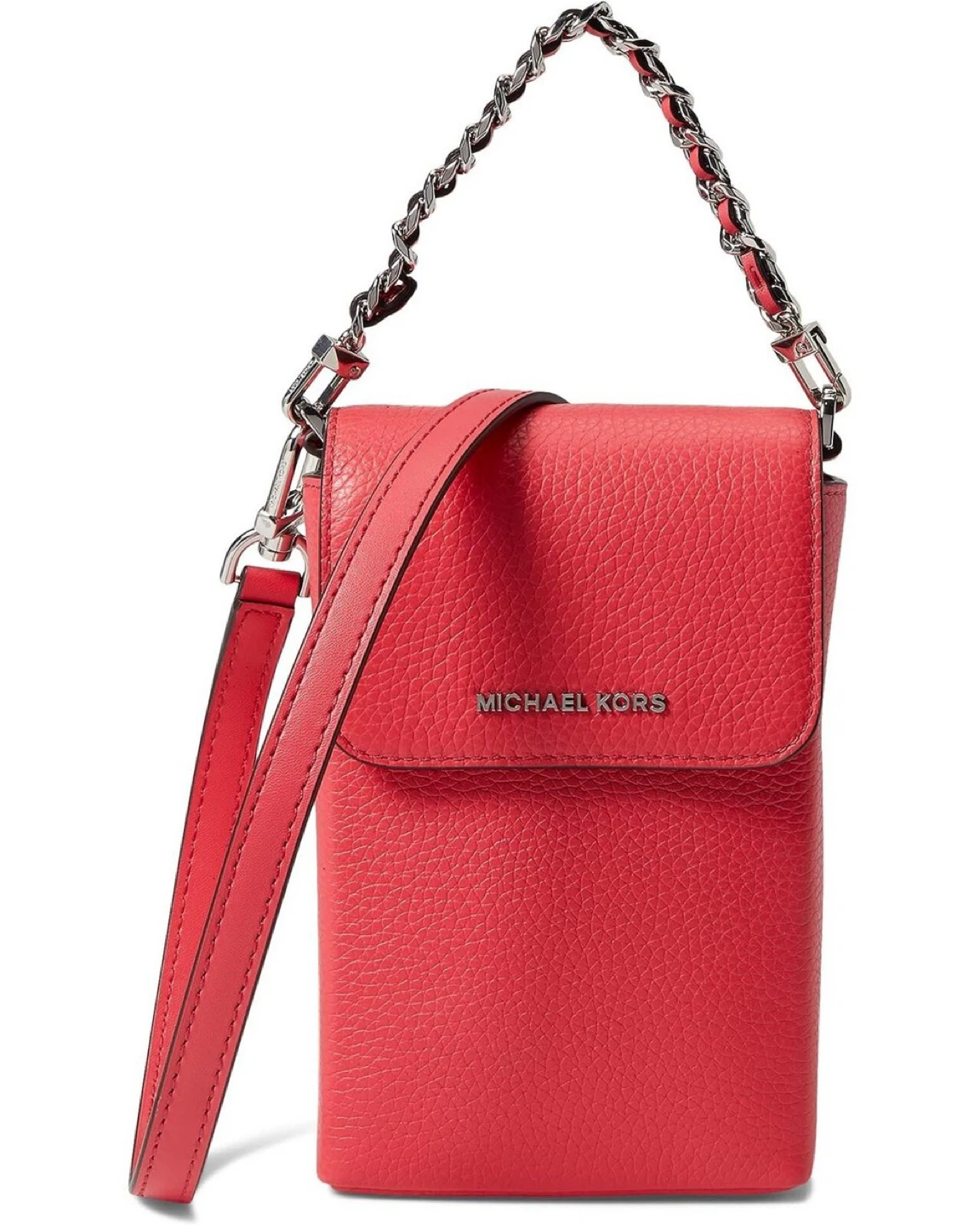 MICHAEL KORS Jet Set SMALL NS PHONE CHAIN CROSSBODY Geranium
