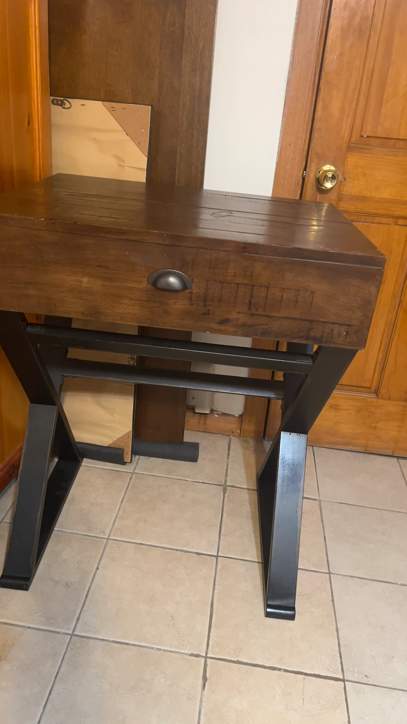 Rustic Wooden Desk with Drawer - photo 5