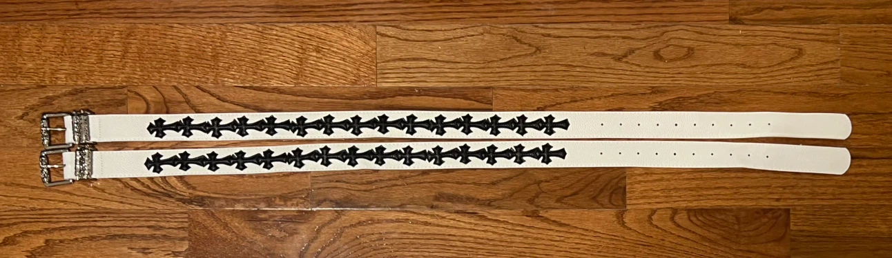 White Chrome Hearts Belt