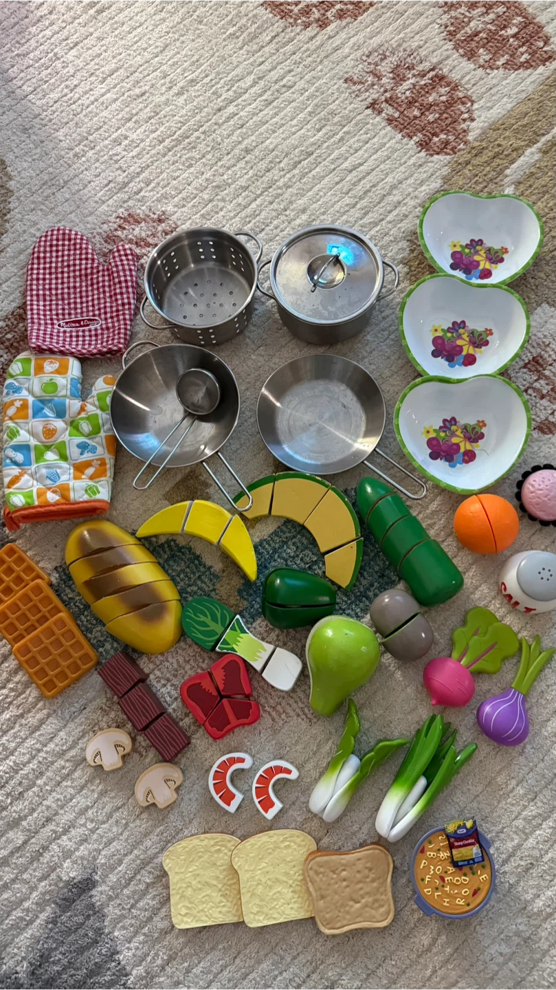 Kids Play Food and Kitchen Accessories Set