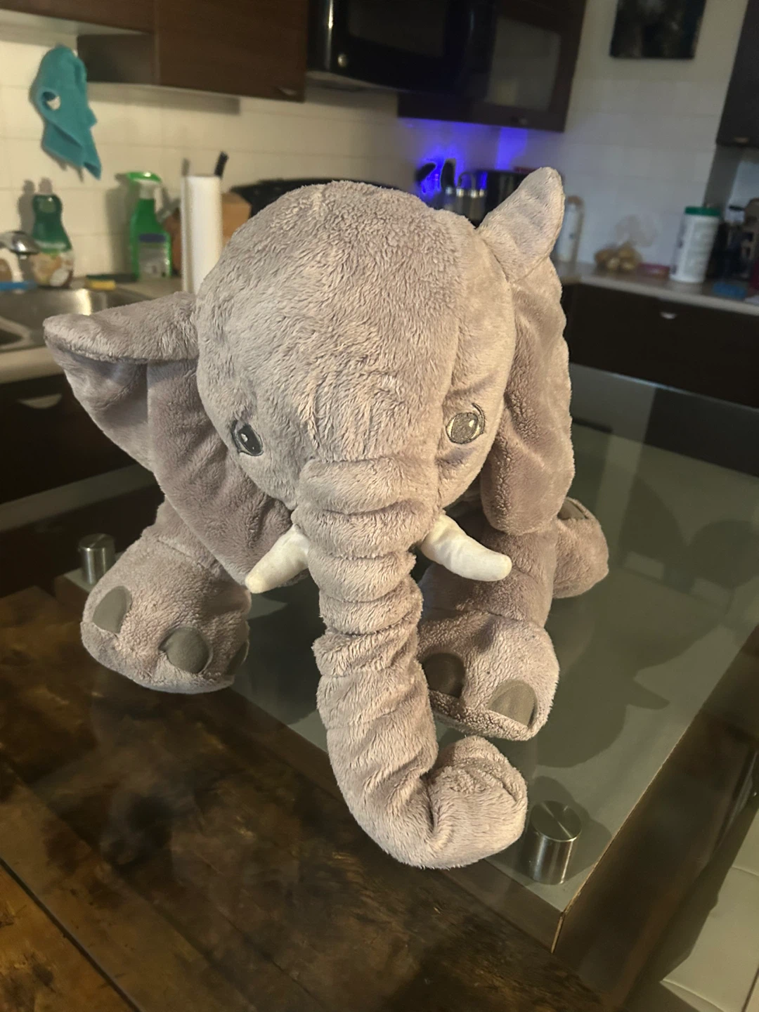 IKEA plush stuffed grey elephant