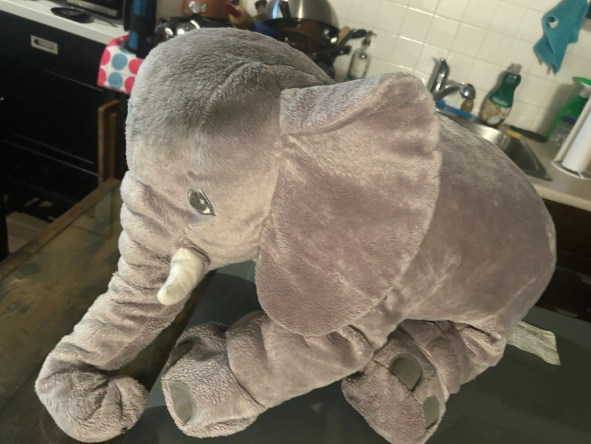 IKEA plush stuffed grey elephant - photo 2