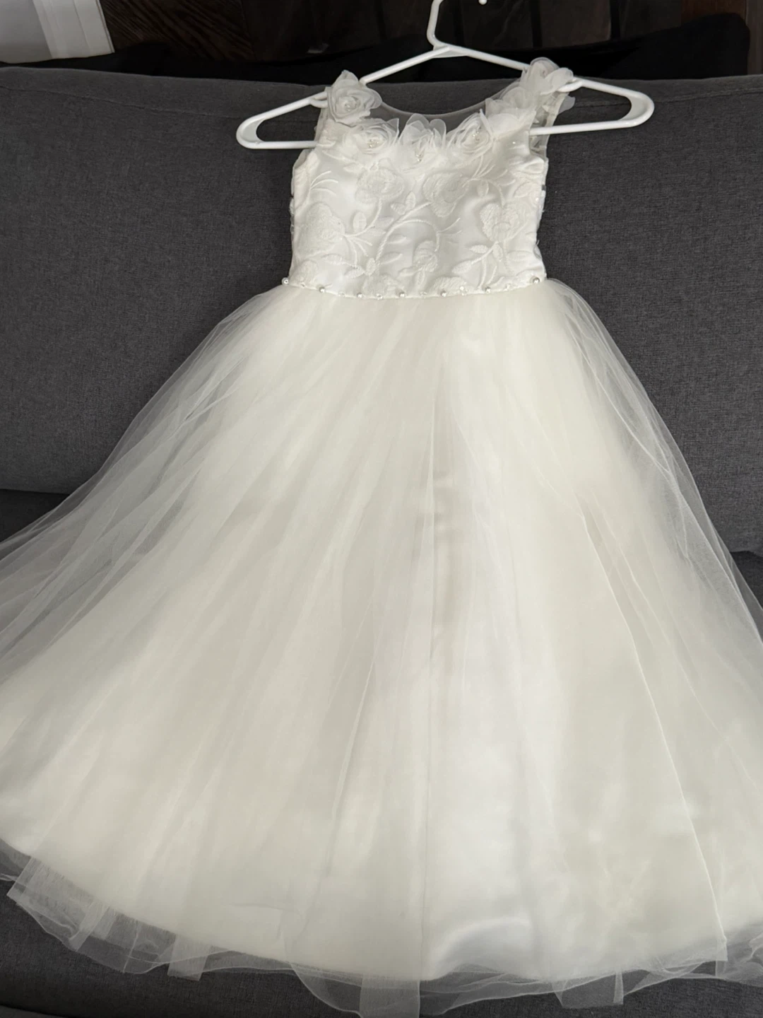 Flower Girl Dress with Flower Accents