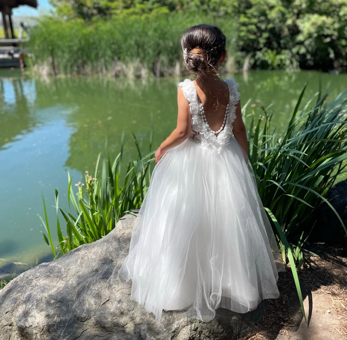 Flower Girl Dress with Flower Accents - photo 4