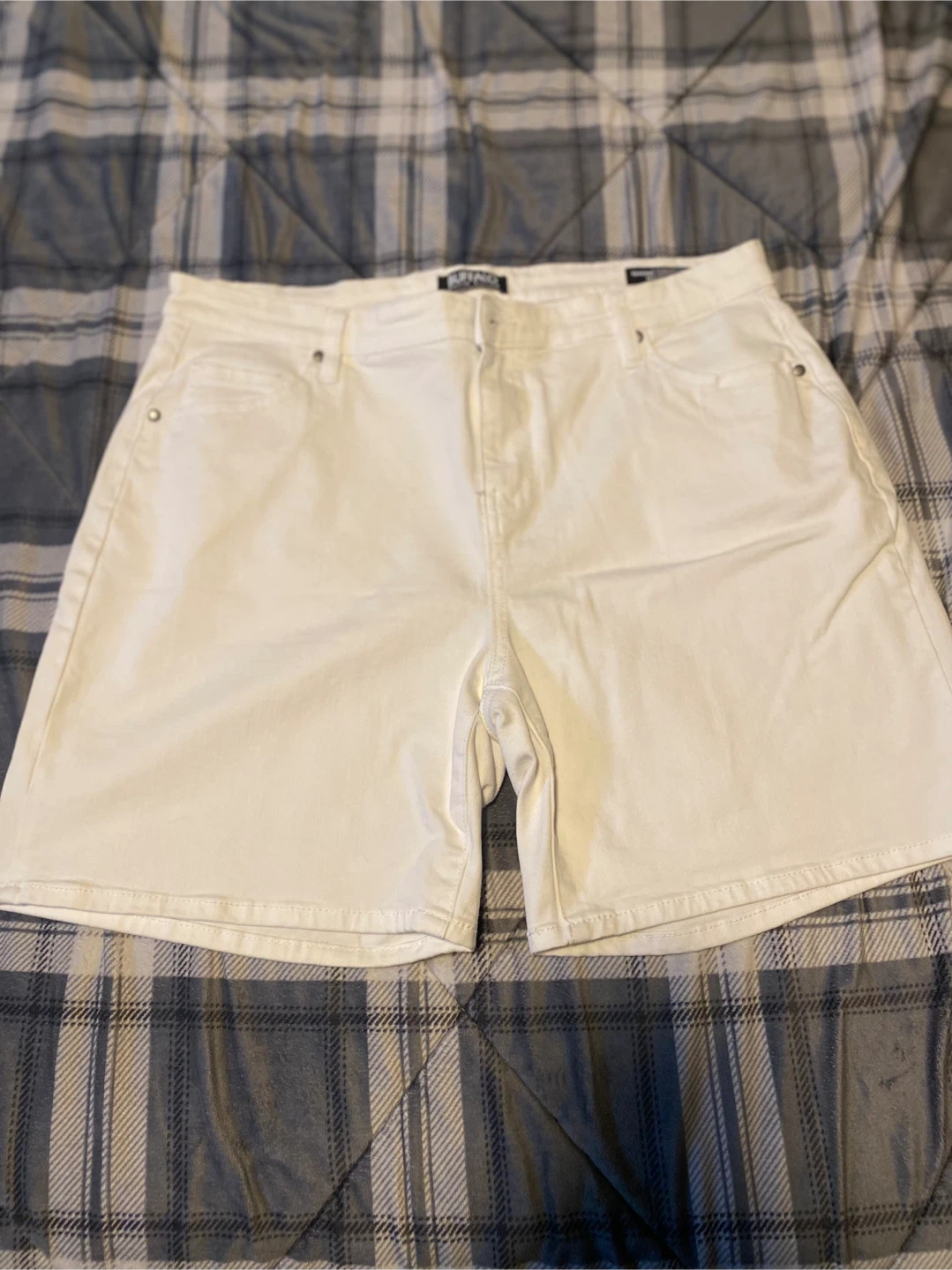 Buffalo David Bitton White Denim Shorts Size 14