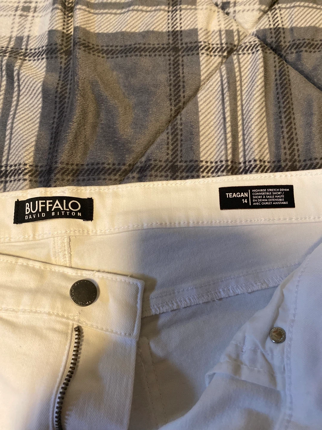 Buffalo David Bitton White Denim Shorts Size 14 - photo 2