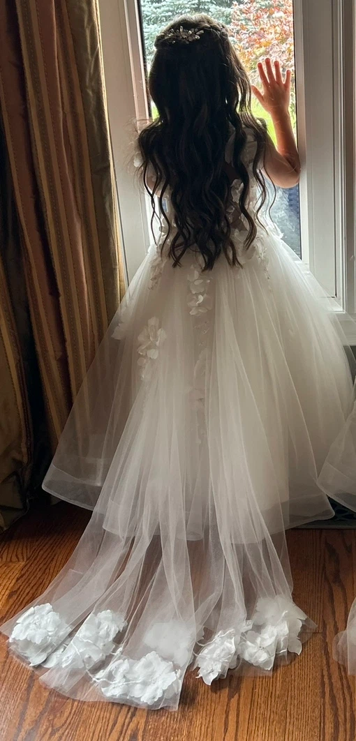 White Flower Girl Dress - photo 4