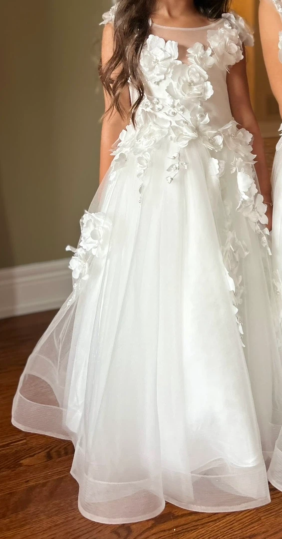 White Flower Girl Dress - photo 5