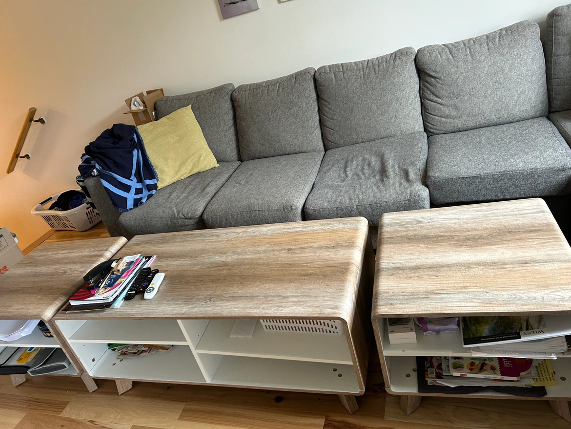 Structube Wooden Coffee Table and 2 side tables