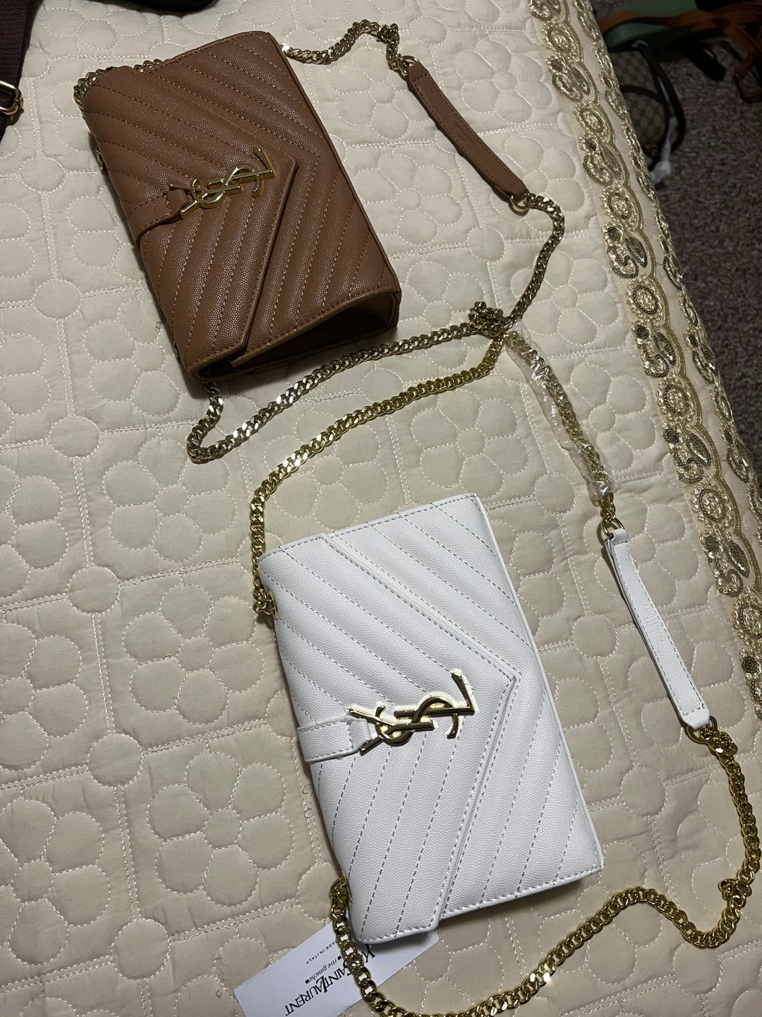 Saint Laurent YSL Wallets/Clutches - Brown & White - photo 2