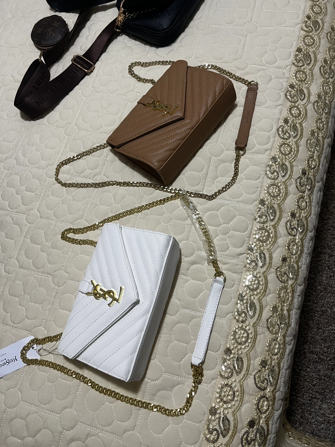 Saint Laurent YSL Wallets/Clutches - Brown & White - photo 3