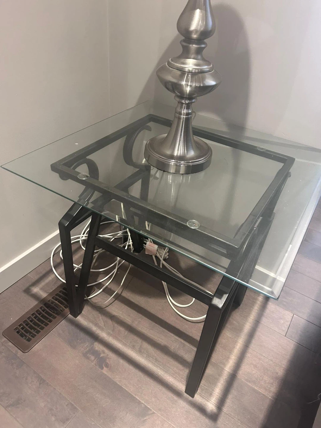 Glass Top End Tables and coffee table