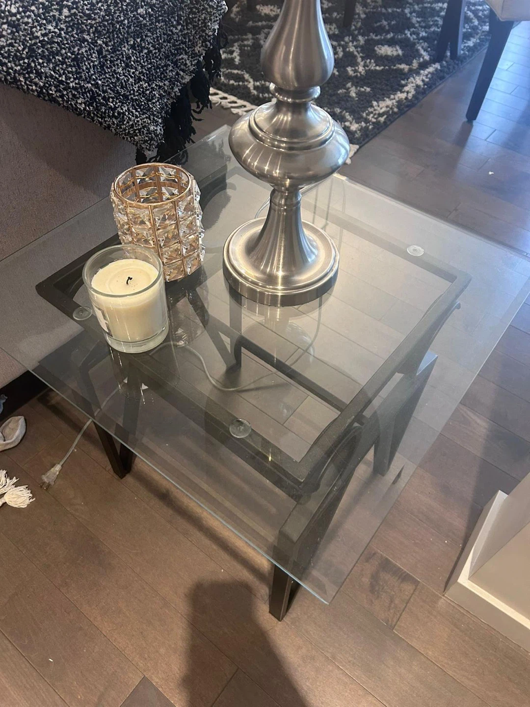 Glass Top End Tables and coffee table - photo 4