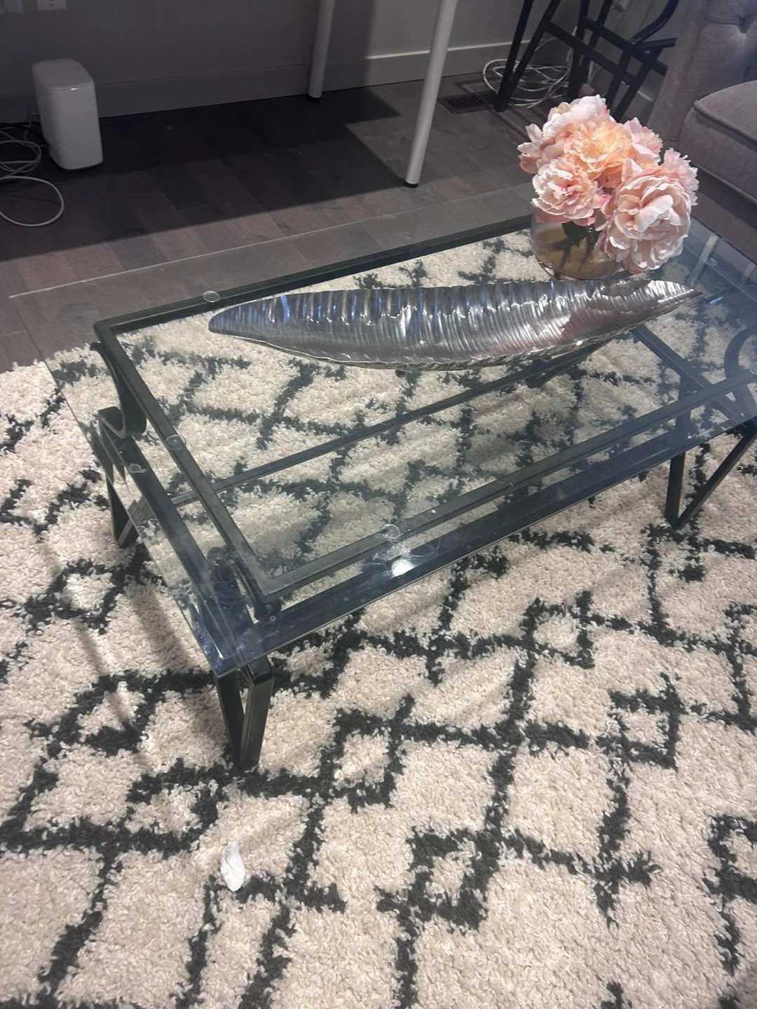 Glass Top End Tables and coffee table - photo 2