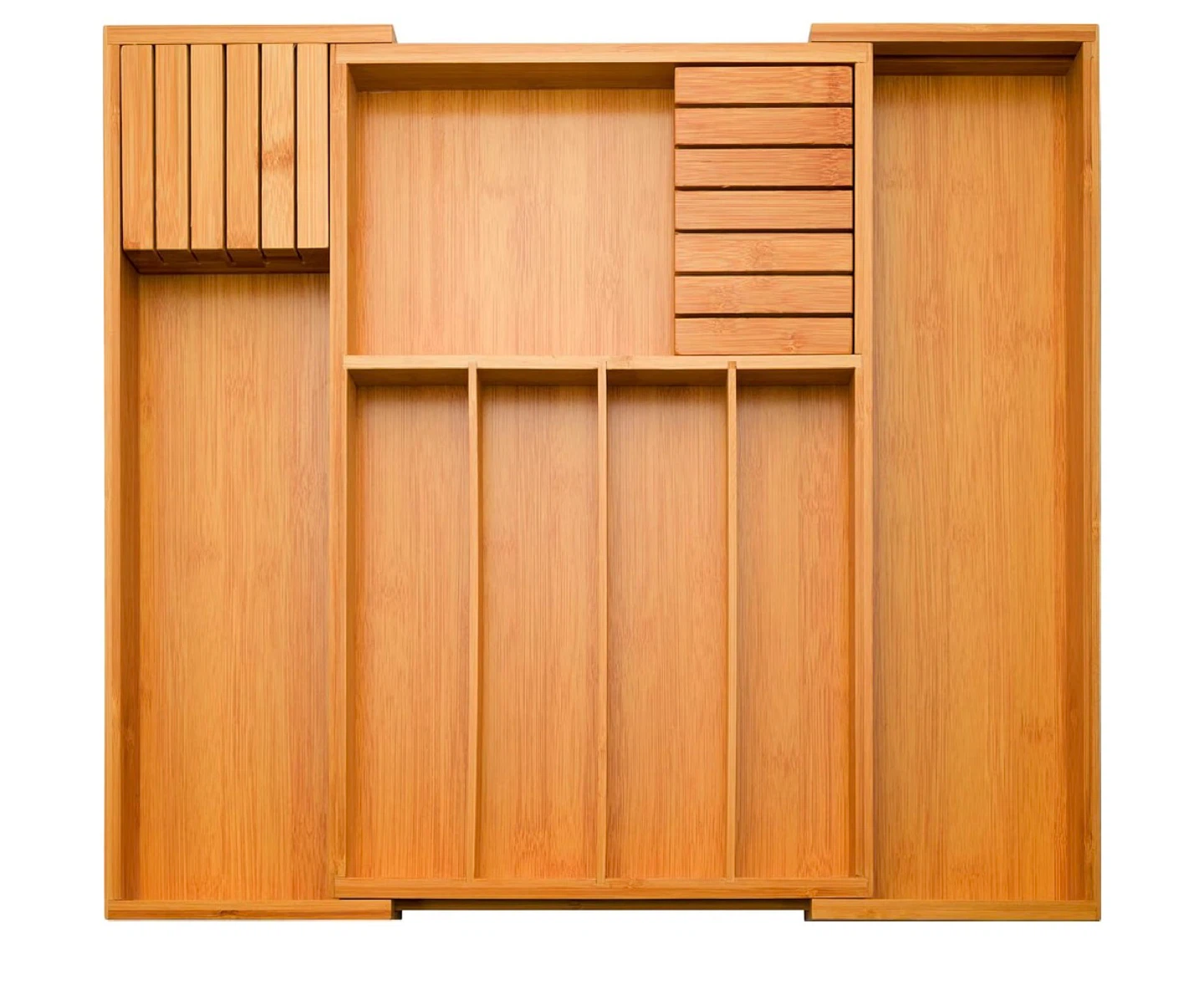 NEW Bamboo Drawer Organizer - Silverware - Expandable