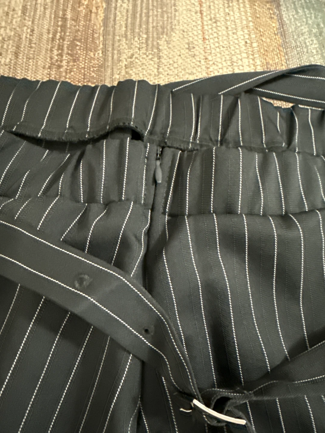 Striped High-Waisted Shorts with Belt size 10 to 12