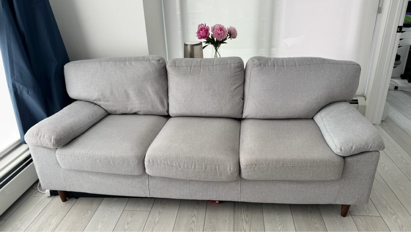 Light Grey Fabric Sofa and Armchair Set - JYSK - photo 2