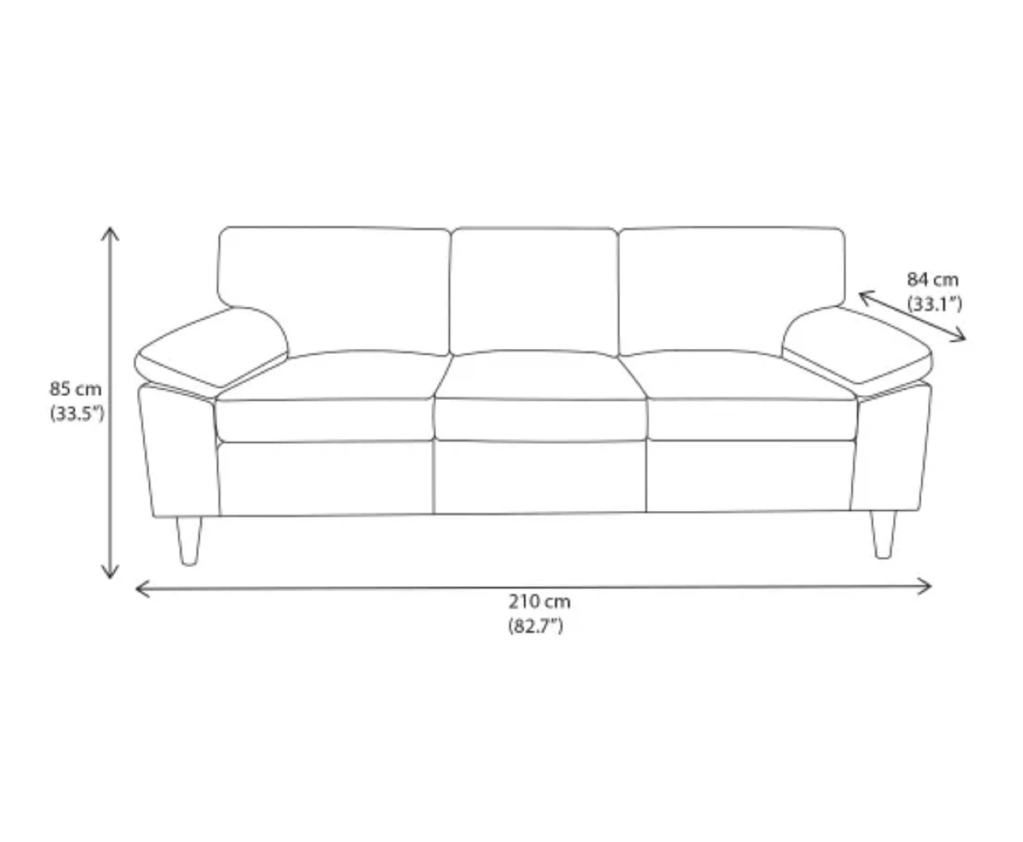 Light Grey Fabric Sofa and Armchair Set - JYSK - photo 4