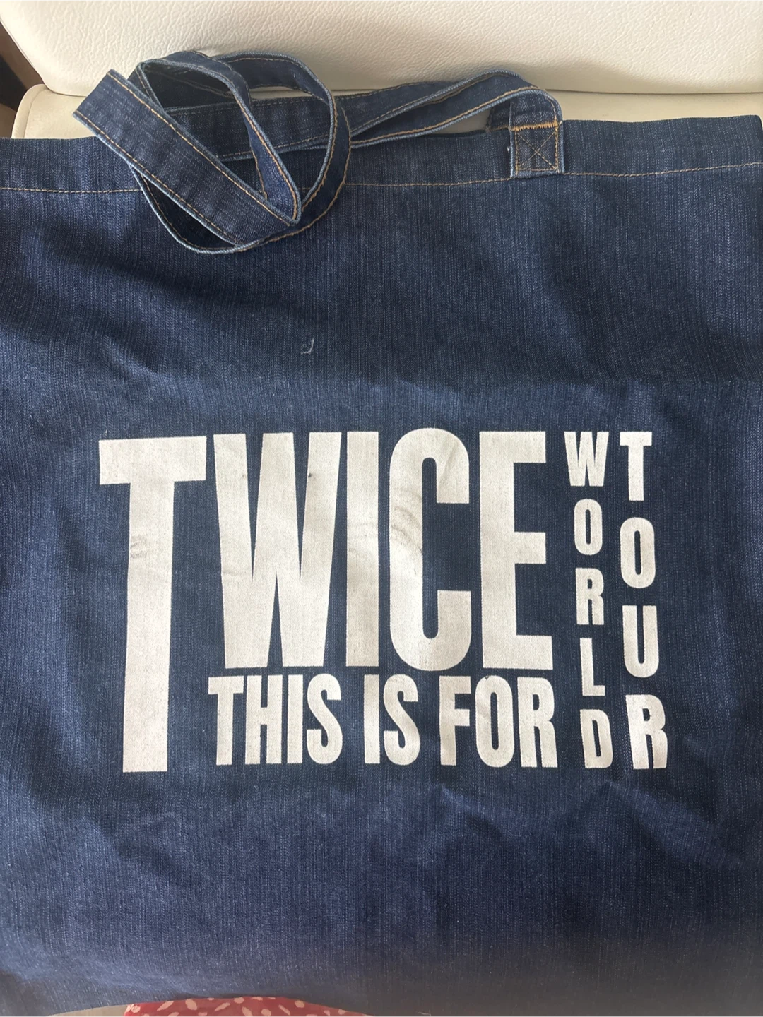 TWICE World Tour Denim Tote Bag