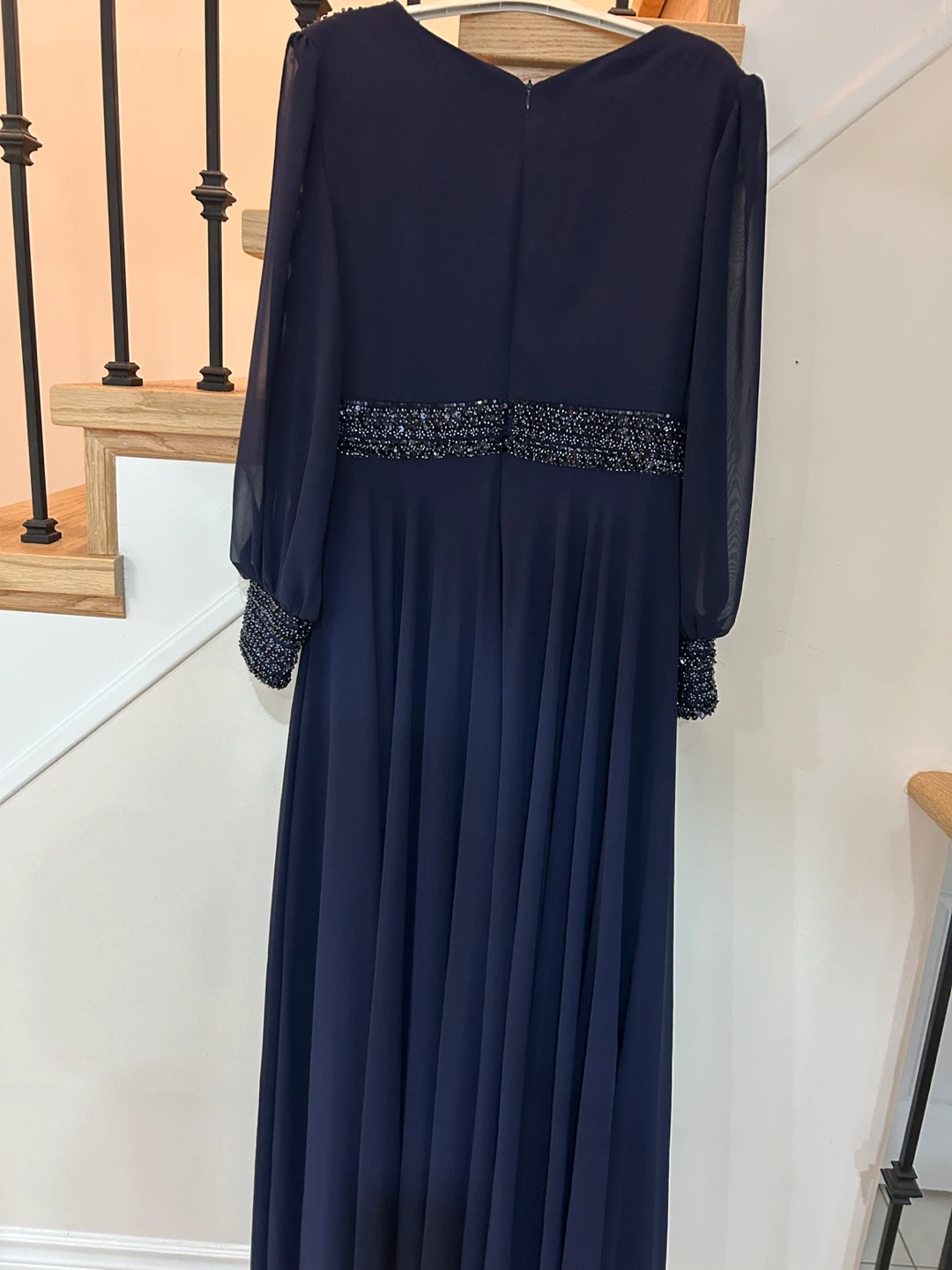 Lella Dresses Navy Beaded Gown Size 46 - photo 2
