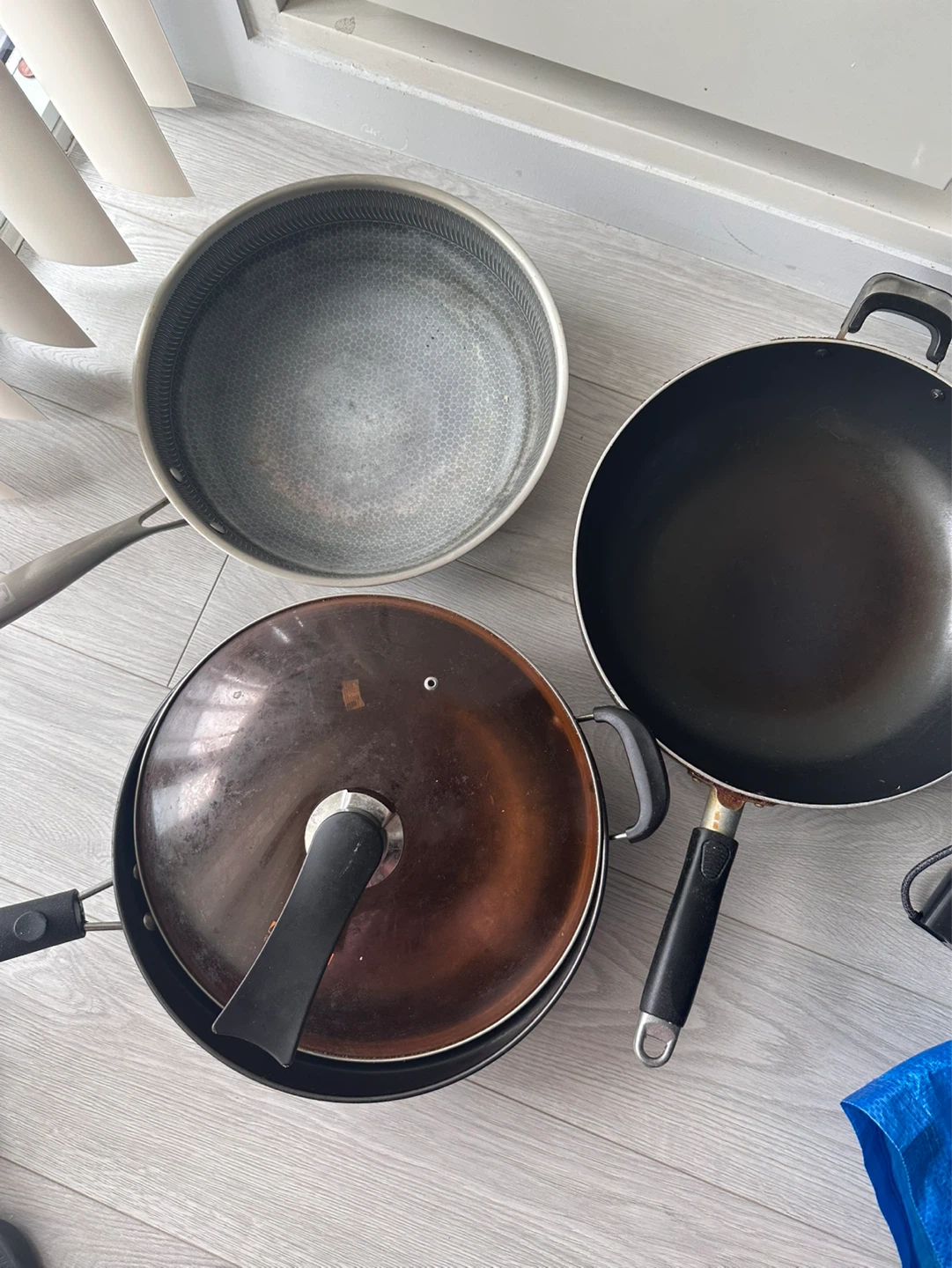 Wok and Frying Pan Set