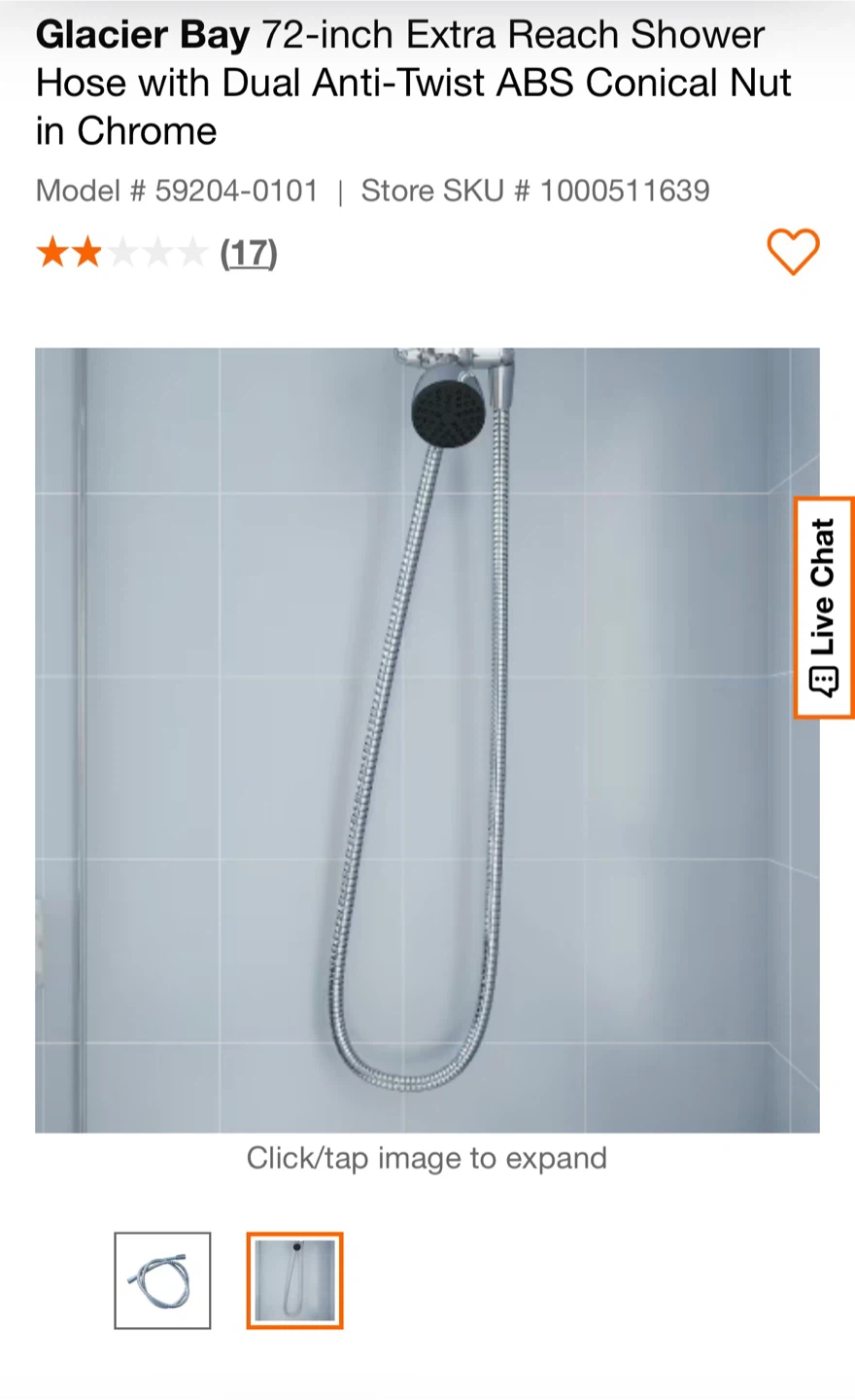 72 inch Extra Reach Shower Hose - photo 2