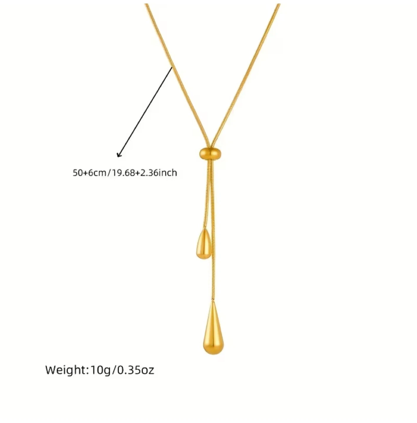 18k gold plated stainless steel necklace and earrings - photo 2
