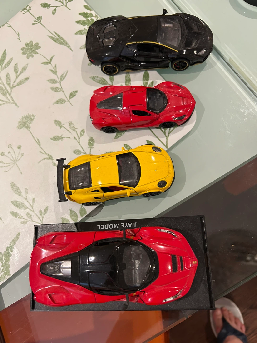 Model Toy Cars - Black, Red, Yellow
