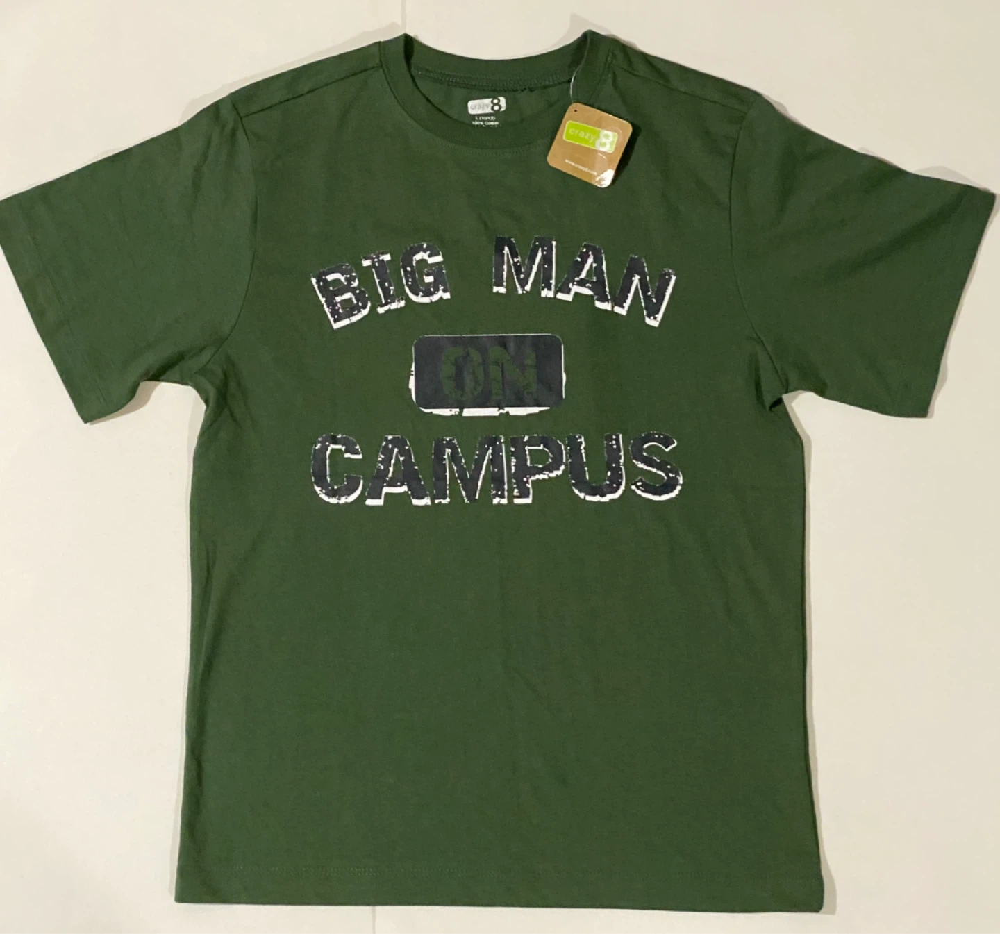 Crazy 8 Boys "Big Man On Campus" T-Shirt Size L (10/12)