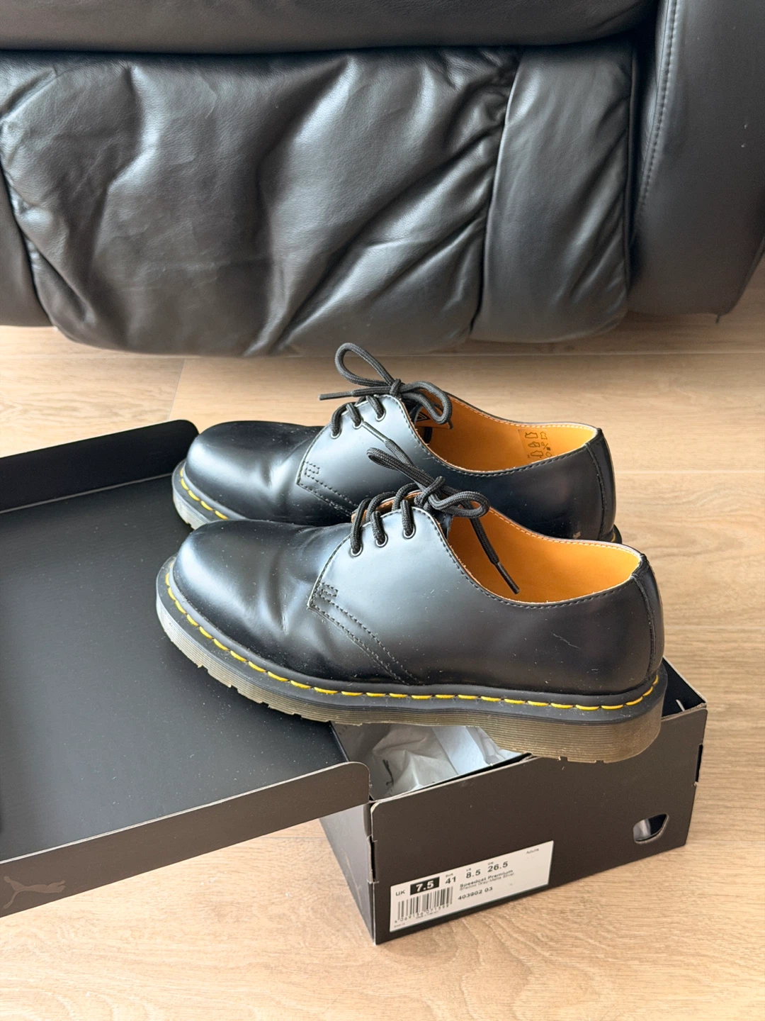 Dr. Martens 1461 Smooth Leather Oxfords (Black) - Size [41] - photo 3
