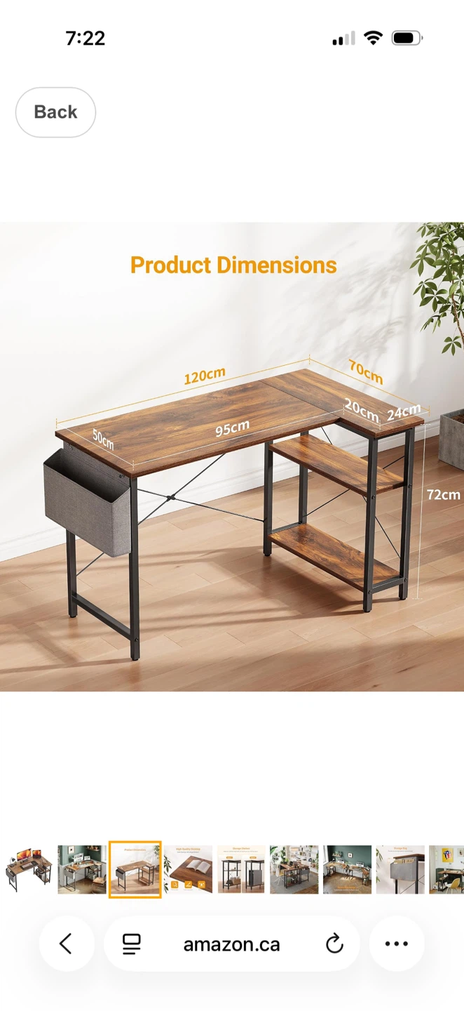 Rustic L-Shaped Computer Desk with Storage Shelves - photo 3