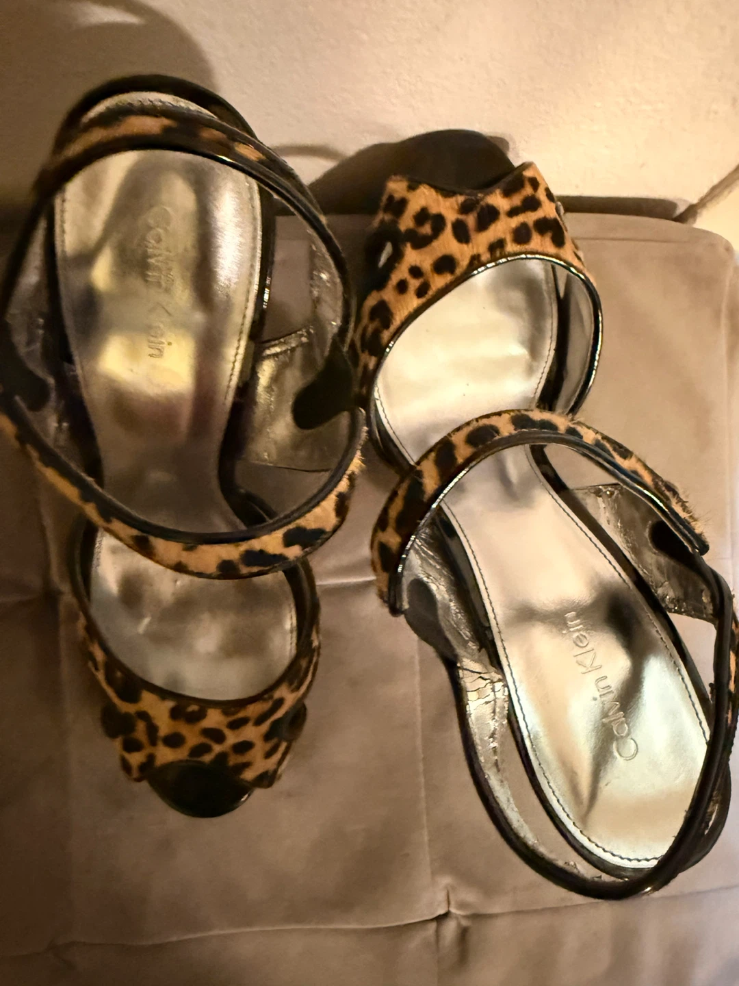 Calvin Klein Leopard Print Heels