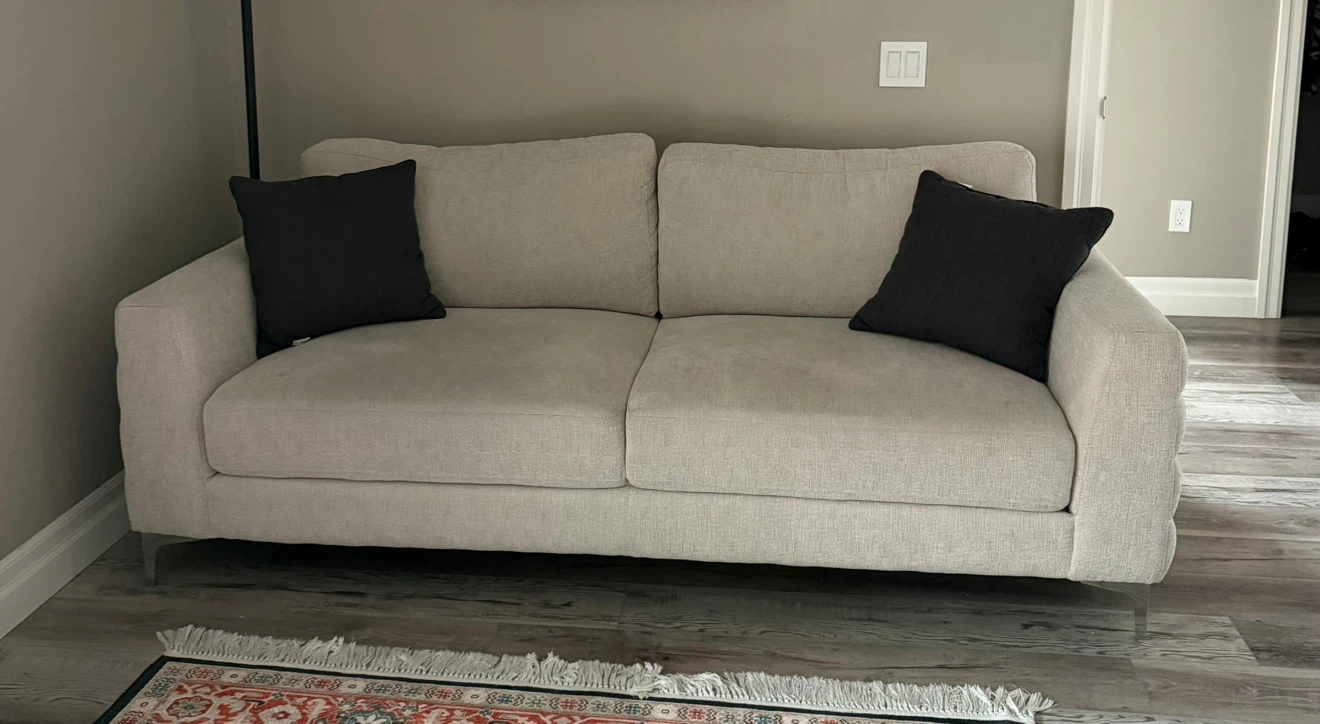 Light Beige Loveseat Sofa