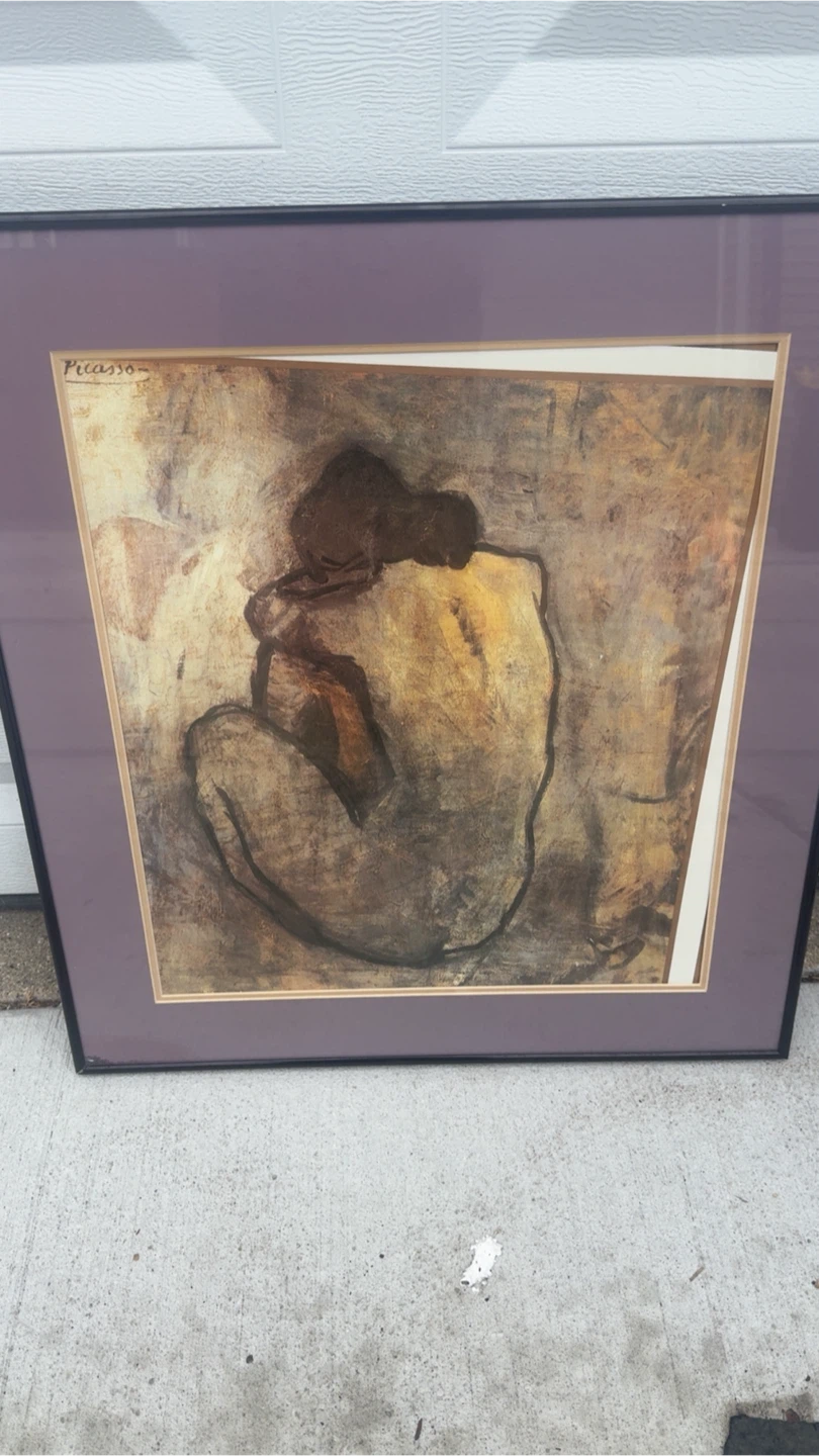 Framed "Seated Nude" Print by Picasso
