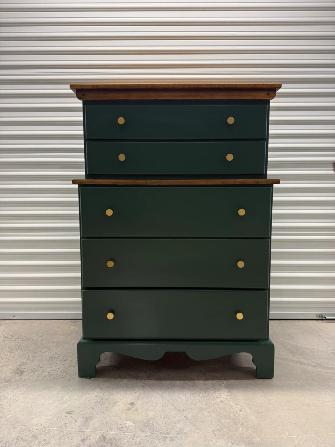 🚨Free Delivery NJ/NY Green Solid Wood Dresser - 5 Drawers