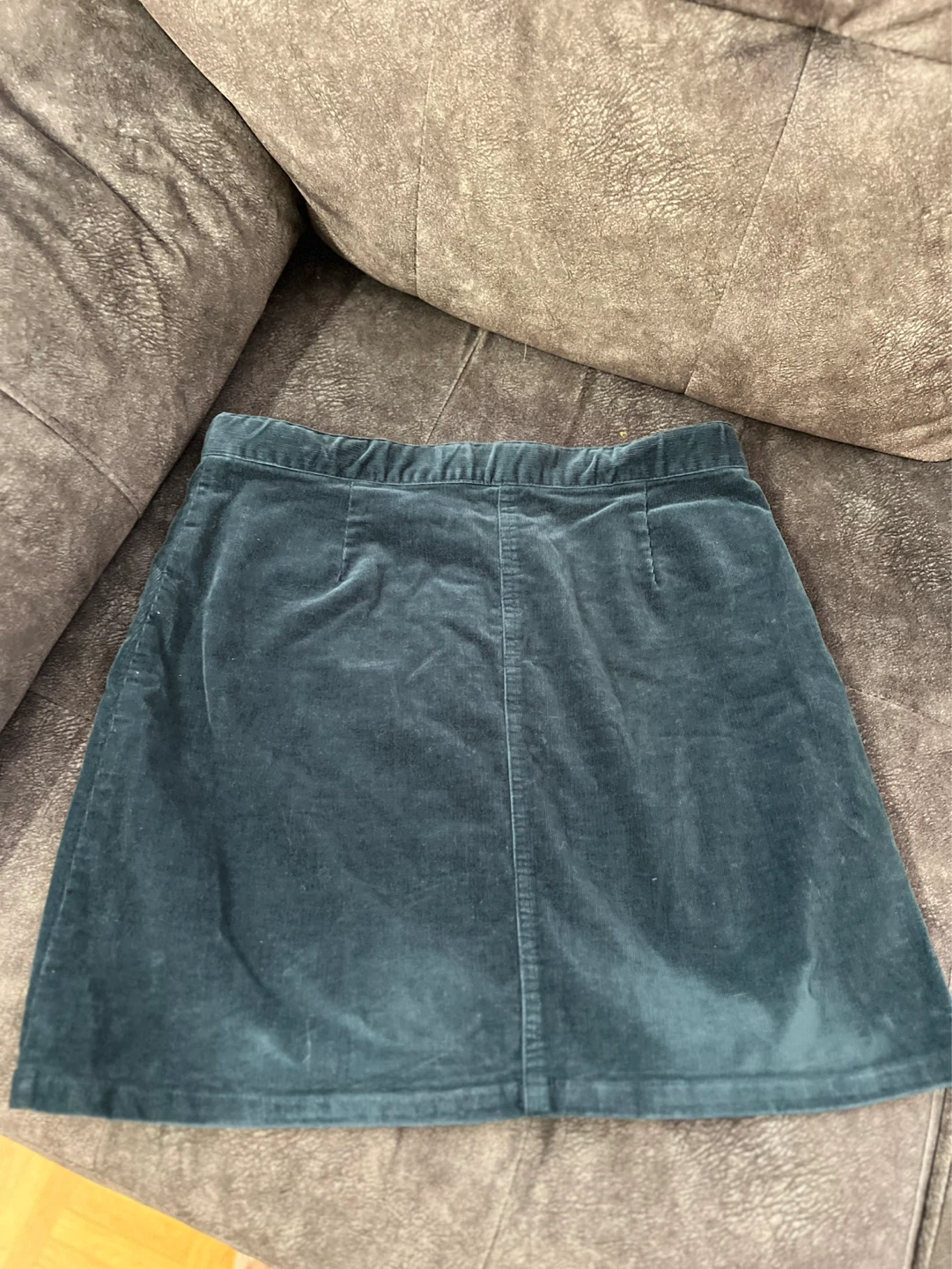 DEX Corduroy Button-Front Skirt